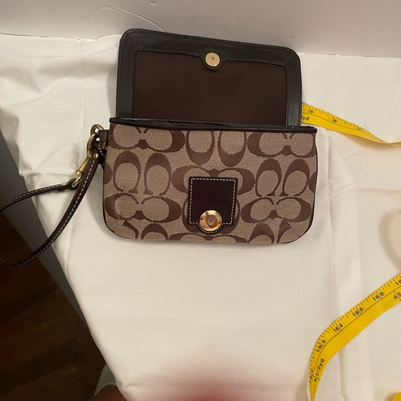 Coach Tan and Brown Wristlet - Picture 9 of 13